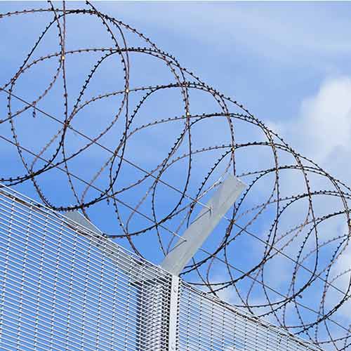 BTO-22 Galvanized Concertina Razor Wire Fence Cross Concertina Wire