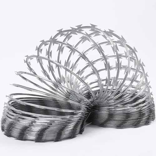 High security galvanized concertina razor wire for outdoor garden houses security areas made in china galvanized razor wire